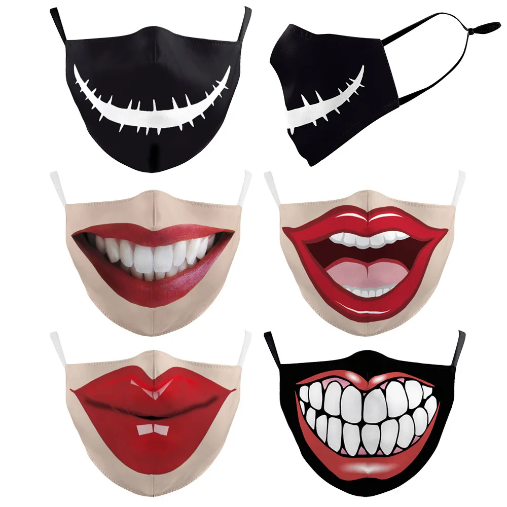 Mascarilla Funny Joker Printing Mouth Masks Unisex Mask Breathable Outdoor Windproof Mouth Cover Face Mouth Caps Maske Masque