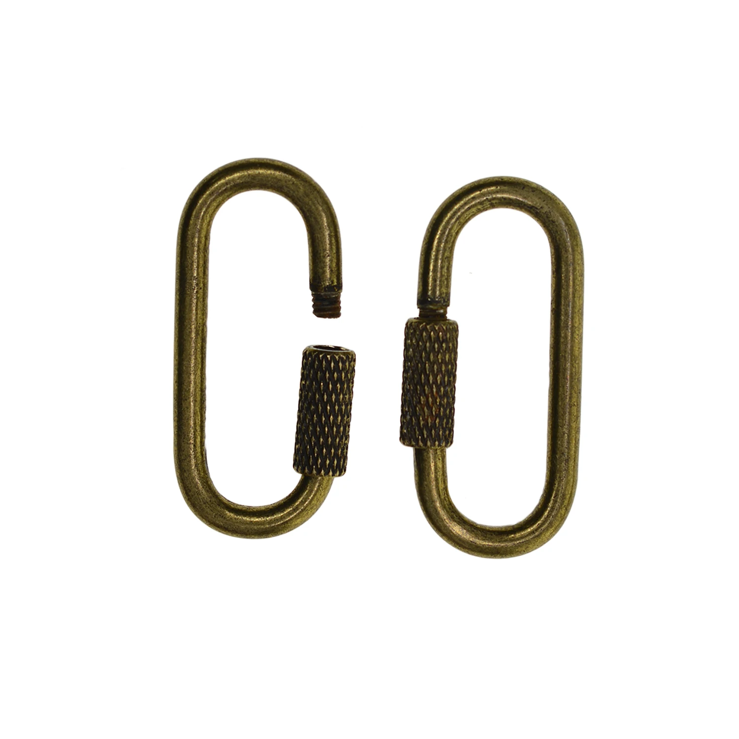 PATIKIL Copper Quick Links – 6mm Oval Screw Lock Connectors, 132lb Capacity, Brass Tone, For Chandeliers, Backpacks & Tents