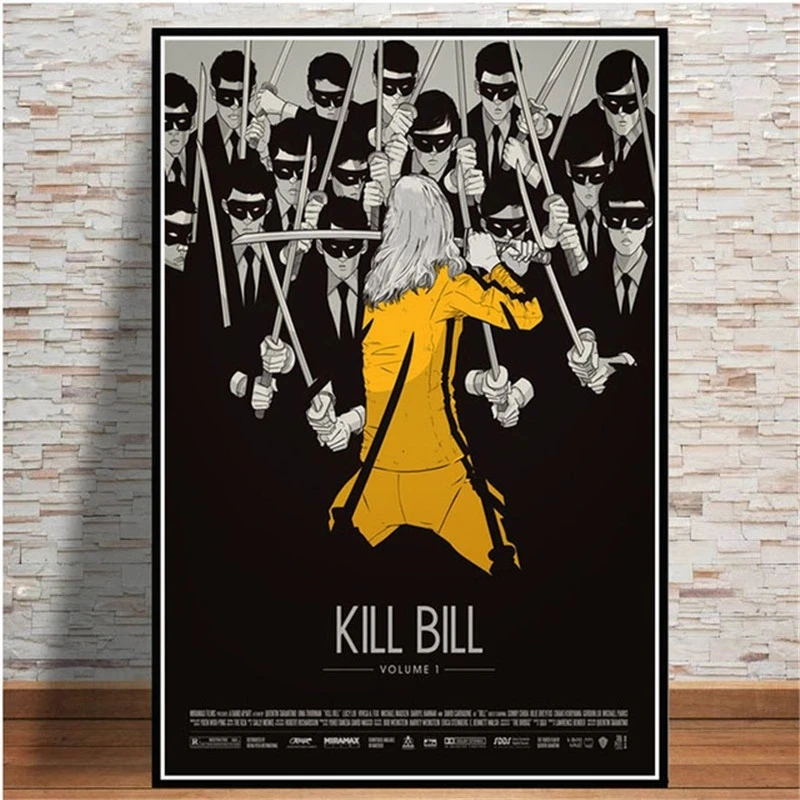 Figure Poster Prints Hot Pulp Fiction Movie Star Film Vintage Painting Art Wall Pictures For Living Room Home Collection Decor