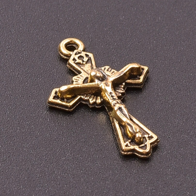 10Pcs Gothic Religion Jesus Cross Charms  Pendant Earrings Necklaces Collier Croix Women Gift Jewelry Making