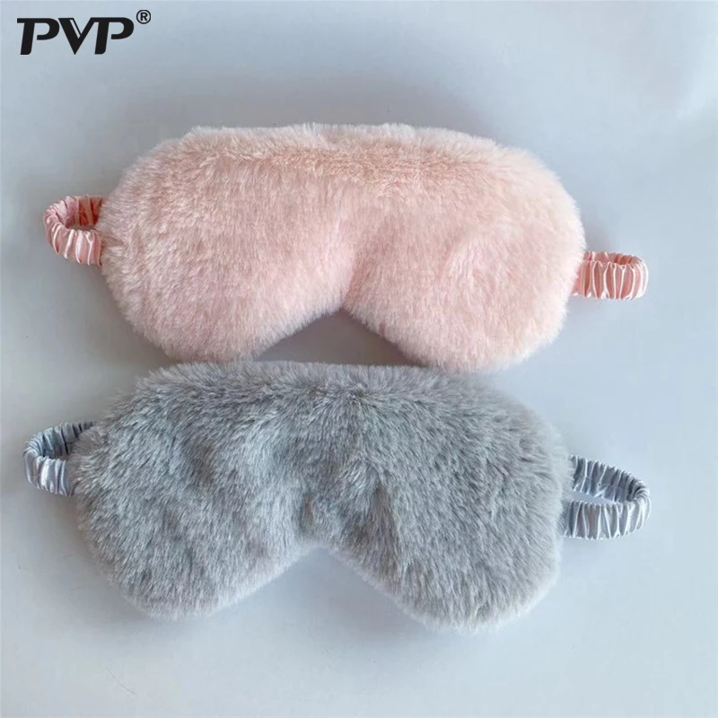 1Pcs Soft Plush Eye Masks Silk Eye Cover Rabbit Plush Sleeping Mask Cover Shade Cartoon Nap Shade Blindfold Travel Eyepatch