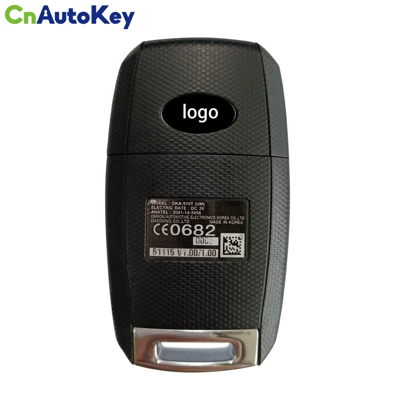 Cn051137 3 botão original substituição flip carro chave fob para kia sorento 2015-2019 controle remoto 433mhz fccid OKA-910T 95430-c5211/c5210