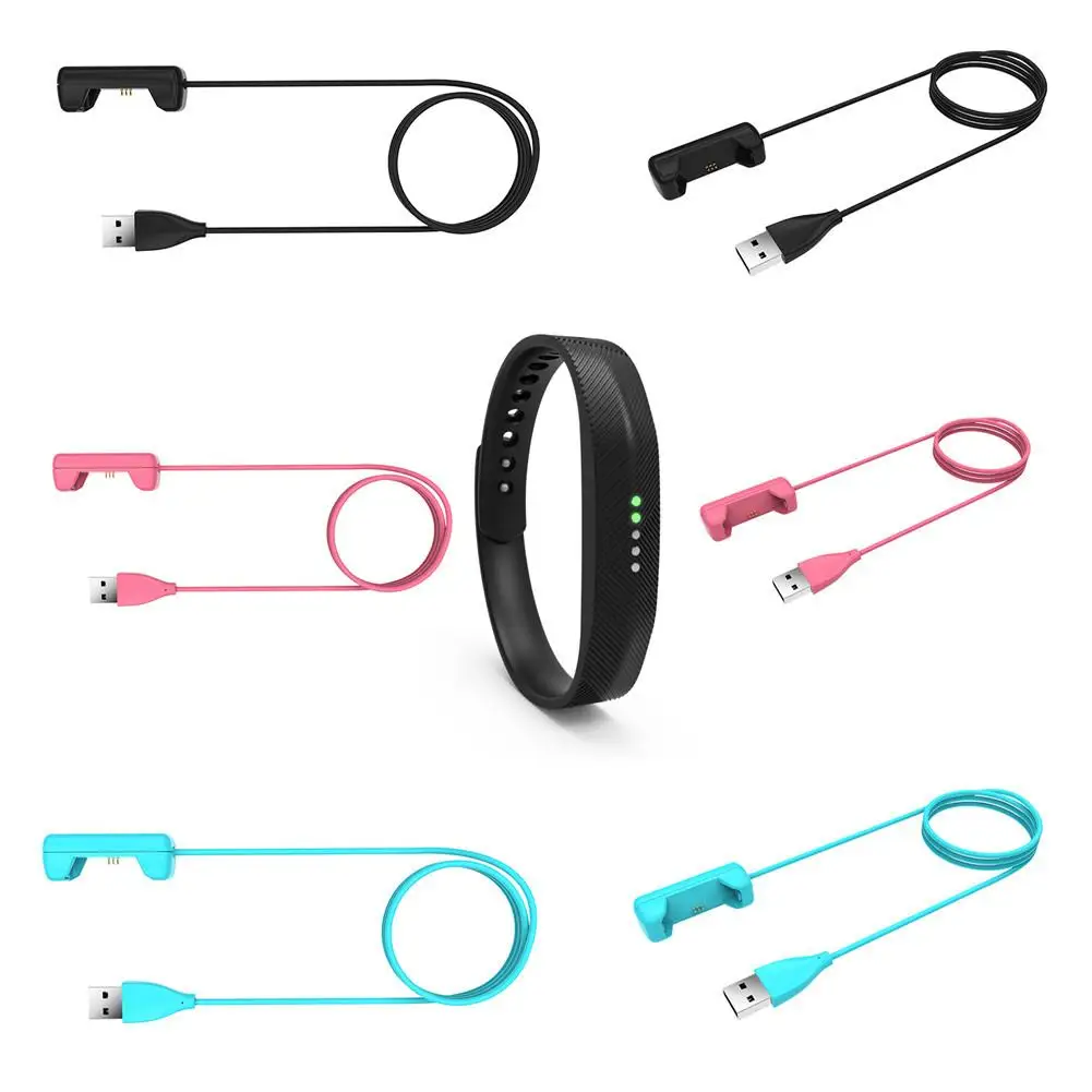 Cargador de repuesto USB para Fitbit Flex 2, Cable de carga, adaptador de base, 15cm/ 1m de longitud a elegir