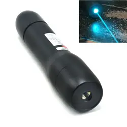 488nm Cyan-Blue Dot Ray Laser Pointer Waterproof Focusable Handheld Flashlight
