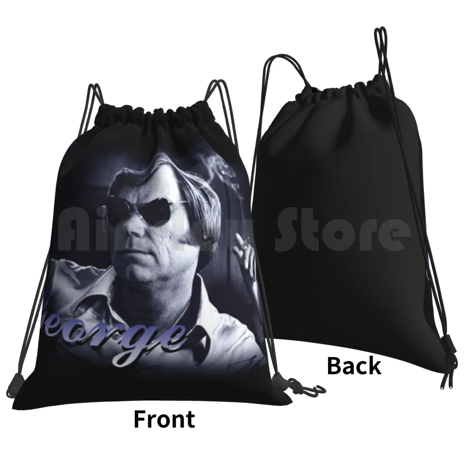 George Tribute Backpack Drawstring Bags Gym Bag Waterproof George Jones Jorge Country Western Music Singer Crooner