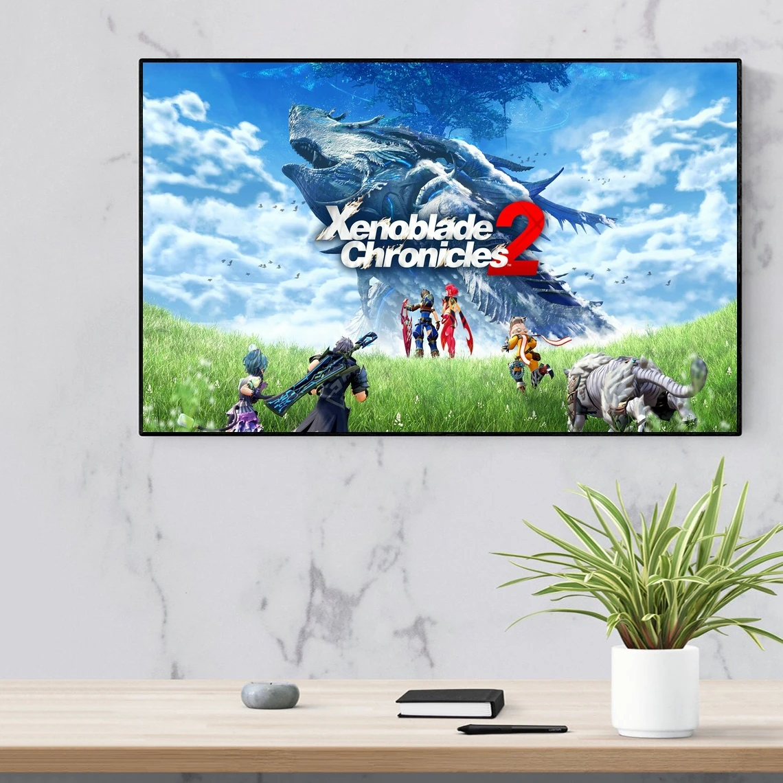 Xenoblade Chronicles 2 Game Poster Art Print Canvas Painting Wall Pictures Living Room Home Decor (No Frame)