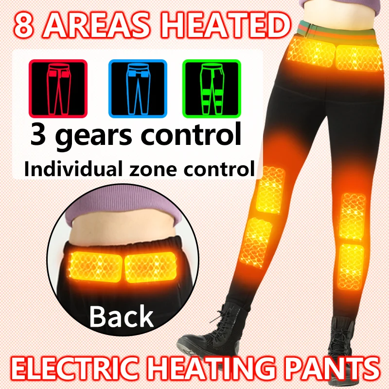 Winter outdoor sports warm pants men women electric heating USB charging heating clothing plus velvet thick casual Heated pants