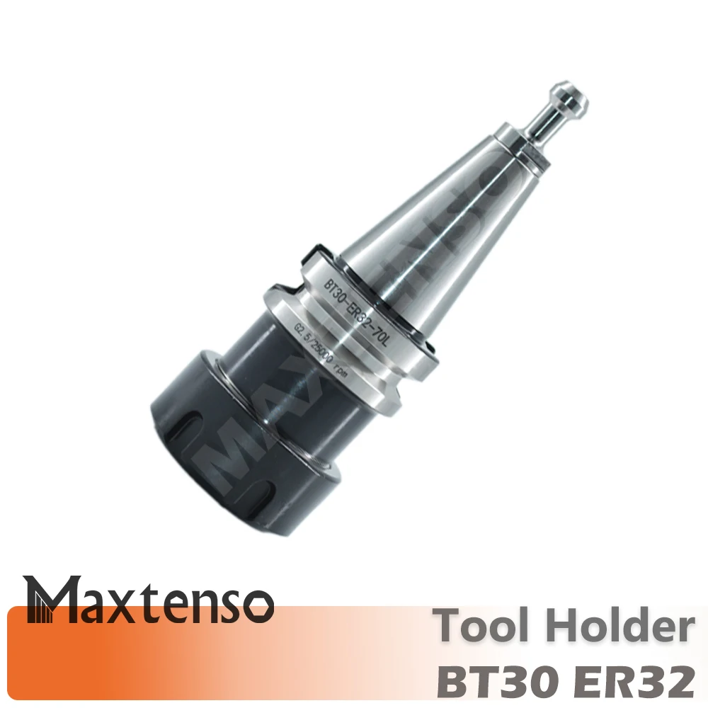 MAXTENSO CNC Milling Machine BT30 ER32 Collet Chuck Holder with High Precision Tool Shank for Spindle Water cooled Air Cooling