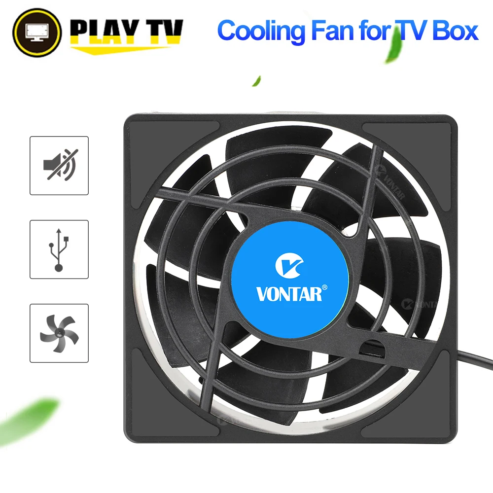 VONTAR-ventilador de refrigeración C1 para Android TV Box H96 Max X3 HK1 TX6, decodificador inalámbrico, silencioso, radiador de alimentación USB,