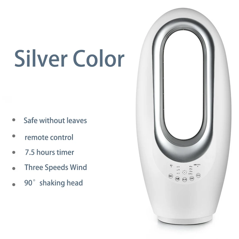 ブレードレスファンタワー,リモコン付き,7.5時間,家庭,オフィス,空気循環用のスタンドファン,浄化fs68