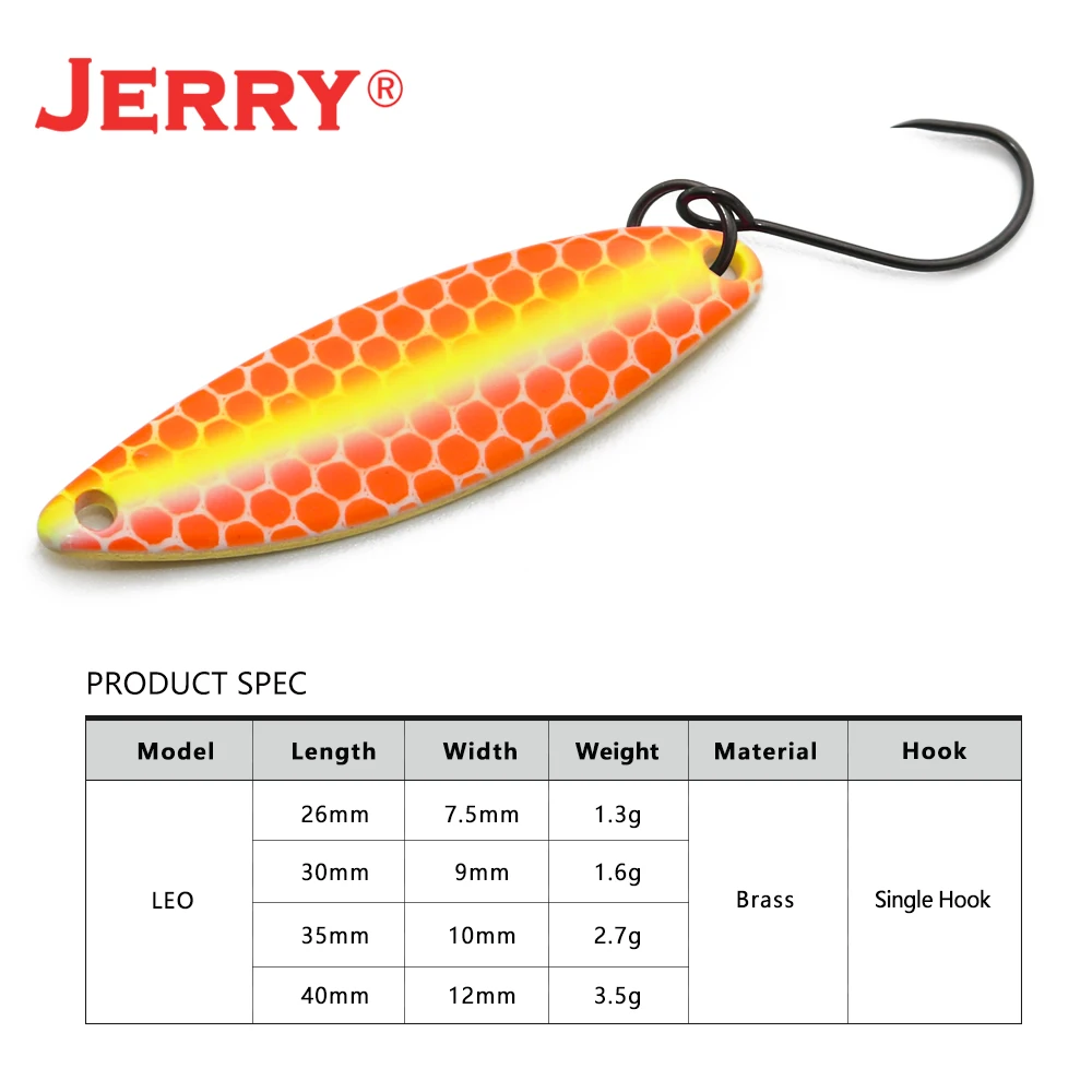 Jerry Leo Ultralight Metal Trout Fishing Spoons Micro Fluttering Brass  Lures 1.6- 3.5g Glittering UV Color Spinner Bait Pesca