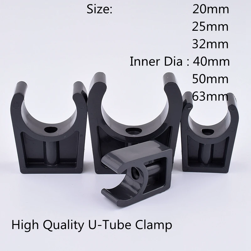 2-20pcs Hi-Quality UPVC 20 25 32 40 50 63mm Water Pipe Clamp PVC PPR Pipe Support Garden Irrigation Connector hard tube bracket