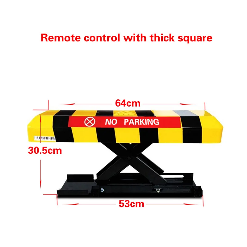 Imagem -03 - Lpsecurity Controle Remoto Folding Dobre para Baixo o Bloqueio de Estacionamento Barreira de Segurança Posto de Amarração com Lock & Bolts sem Bateria Incluído