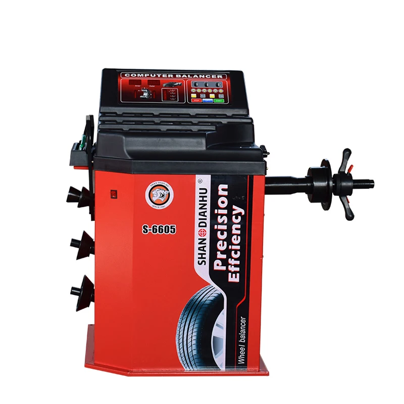 S-6605 Car Tire Balancing Machine 220V/0.25kw Tire Dynamic Balancer Wheel Rim Balance Automatic Spindle Speed ≤200rpm