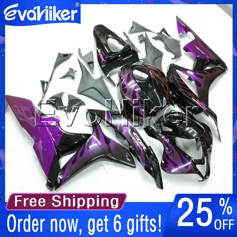 

Custom motorcycle fairing for CBR600RR 2007-2008 F5 07 08 Injection mold motorcycle bodywork kit purple flames