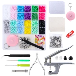 Snap Buttons Sewing Tool Kit & Containers Children Buttons For Clothing DIY Positioning Clips Press Stud Fasteners Handmade Sets