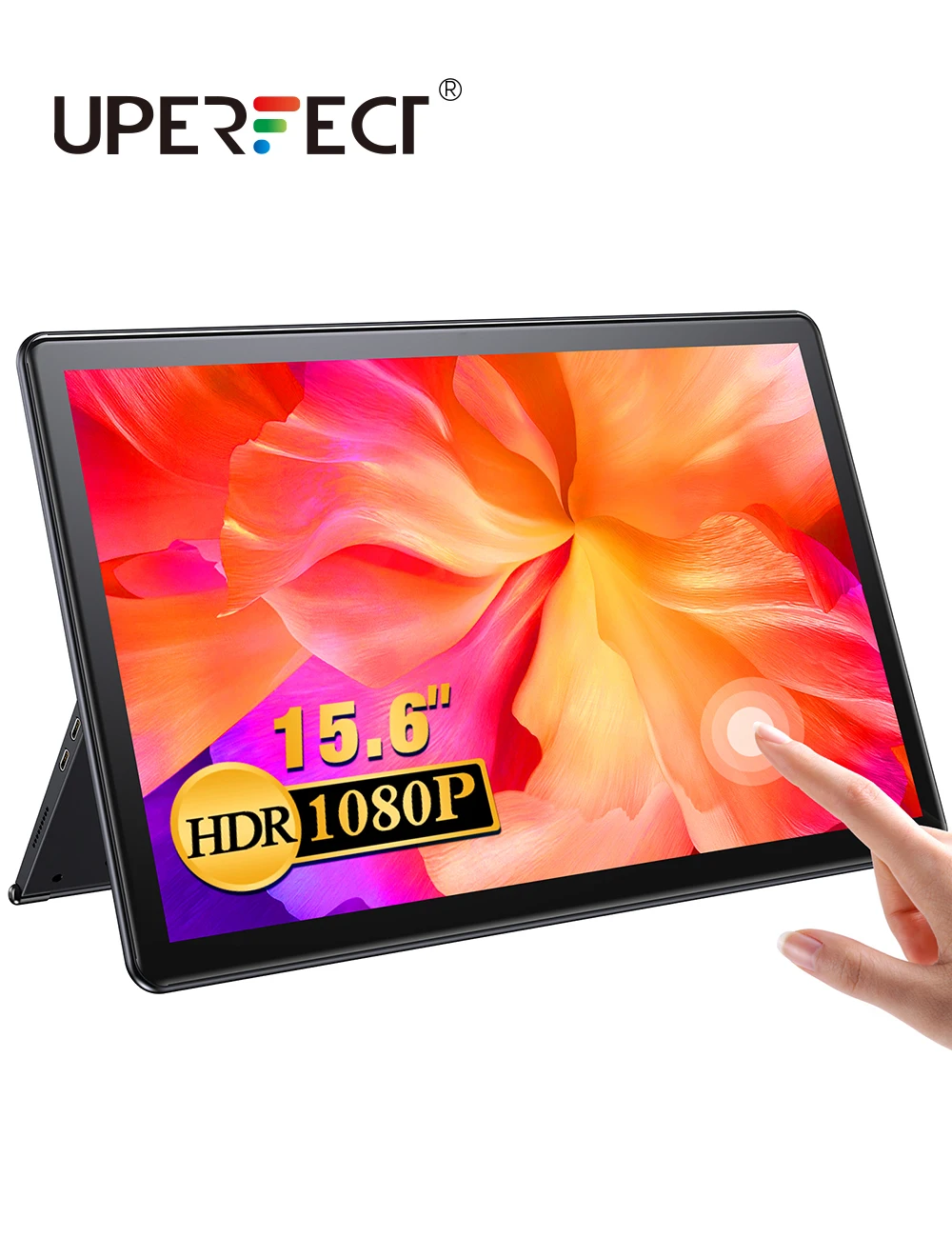 UPERFECT Portable Monitor 15.6 Inch Touchscreen FHD IPS LCD TYPE C Mobile Display Compatible With PS4 / XBOX / Switch / PC / Mac