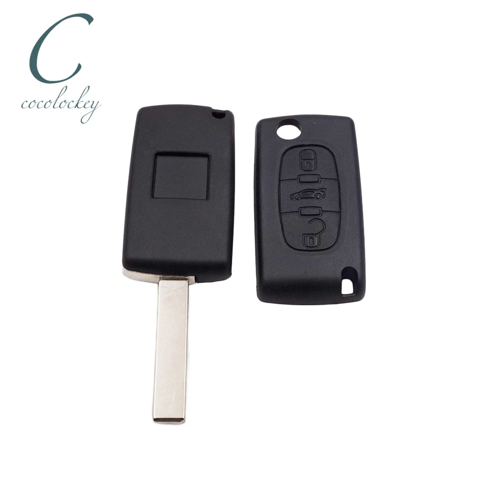 

Cocolockey Replacement Shell for Citoren Peugeot Fiat Scudo VAN 3 Buttons FOB REMOTE KEY Case Blade Type HU83 NO LOGO Fiat Key