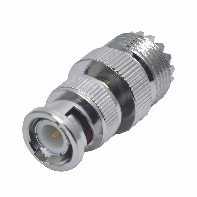 Conector adaptador Coaxial UHF hembra SO239 SO-239 SL16 a BNC, macho, BNC-J/UHF-K, 10 Uds.