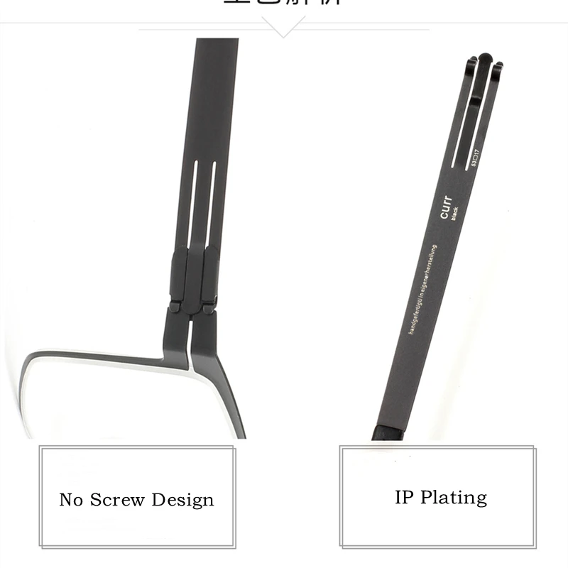 YIMARUILI Schraubenlose Design Legierung Ultraleicht Retro Myopie Und Hyperopie Brille Optische Brillen Rahmen Männer der LDBG1 – Detail 4