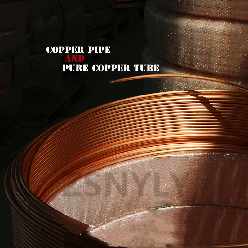 1/2/5Meter Copper Wire Magnet Coil 2/3/4/6/8/10/12/16/19mm 99.9% T2 Soft Copper Tube Wire Pipe