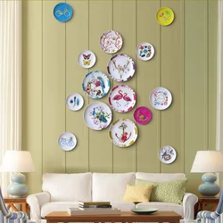 American Country Ceramic Decorative Plate, Living Room Decoration, Sitting Background, Wall Hanging Plate