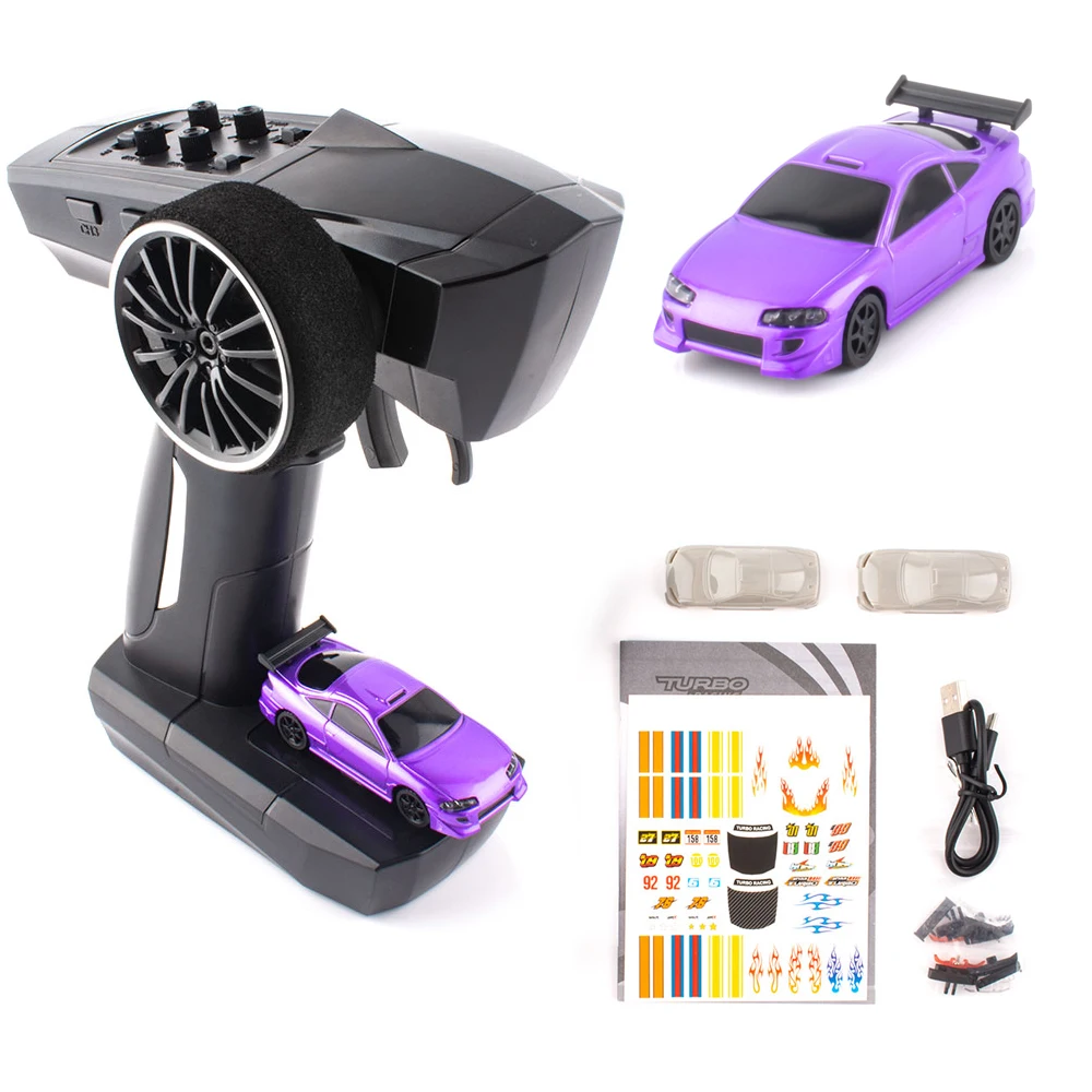 Newlised Turbo Racing C72 C73 1:76 RC Car Vehicle Creative Mini Full Proportional RTR Kit Toys For Kids Adults