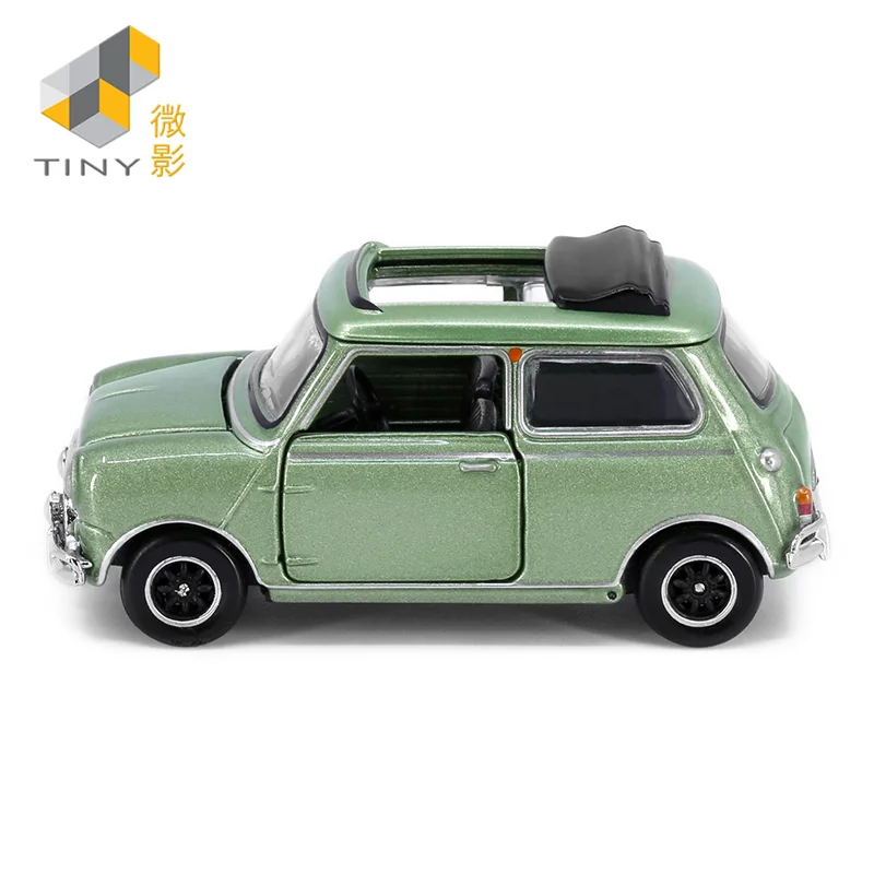 Tiny 1:50 Morr-is Mi-ni Mk 1 Convertible Version Green NO.26 Alloy Simulation Model Car