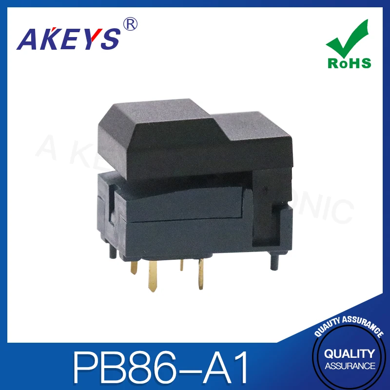 3PCS PB86-A1 Black gray button 17 * 12mm computer button no light touch switch