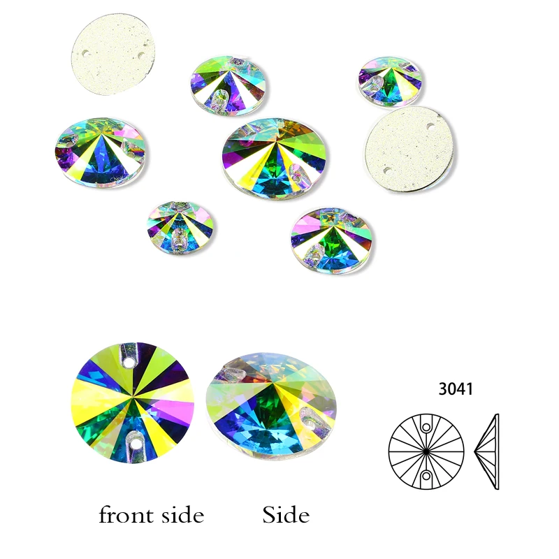 Rivoli Sew On Rhinestone Applique Crystal Stones Flat Back Stones And Crystals For Clothing  Jewelry Design DIY Craft Dress