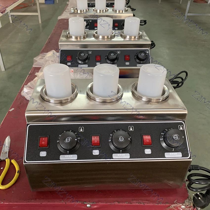 Molho elétrico Garrafas Aquecedor, Topping Dispenser, Aço inoxidável, Comercial, Queijo quente, Chocolate, OY-QK-3