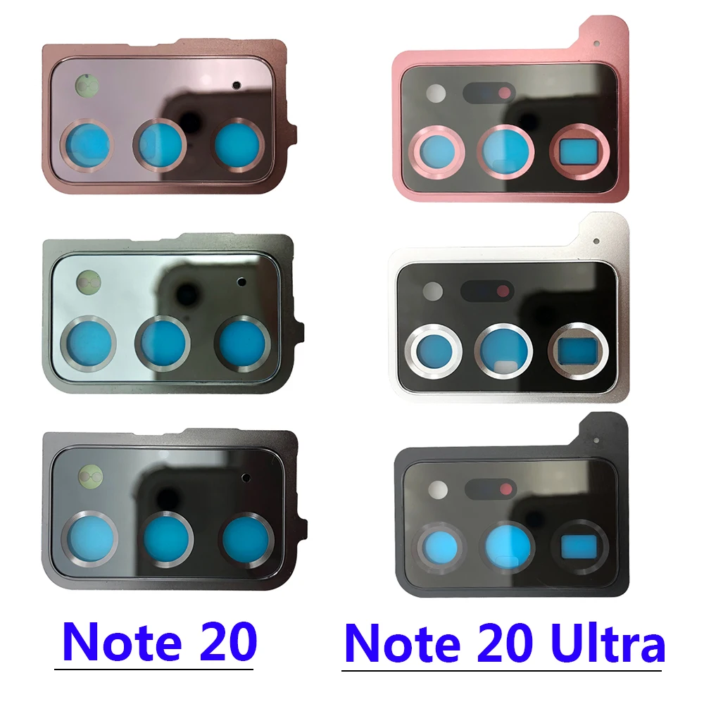 New For Samsung Note 20 Ultra Back Rear Camera Glass Lens With Cover Frame Holder Replacement Parts