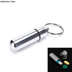 Aluminum Waterproof Medicine Pill Box Case Storage Drug Organizer Keychain Tablet Pillbox Container Stash Holder Hot