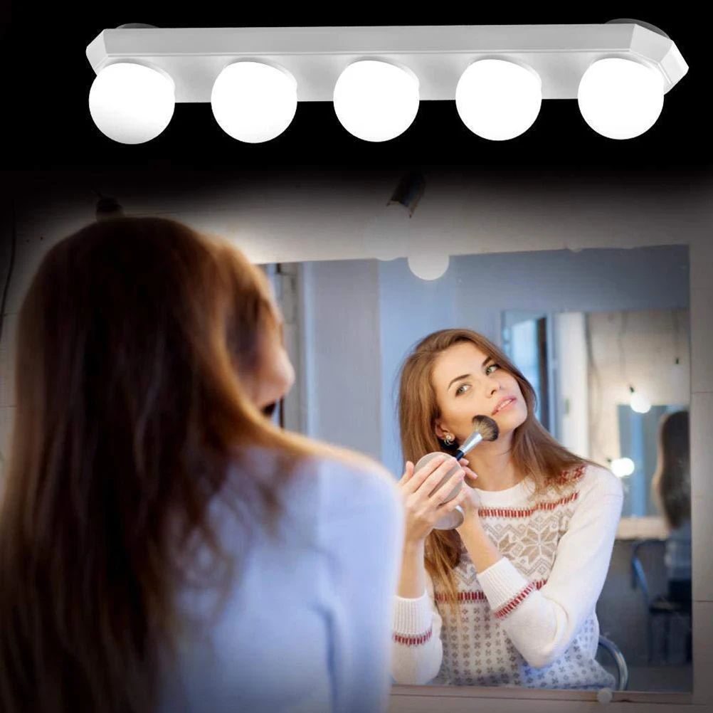 Portable LED Vanity Mirror Lights USB Rechargeable for Bathroom Dressing Room Vanity Table with 3 Lighting Modes