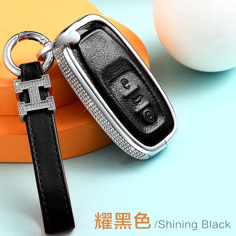 

Leather Diamond-encrusted Car Smart Key Case Cover for Audi A4L Q5L Q7 A5 A6L Accessories for the car