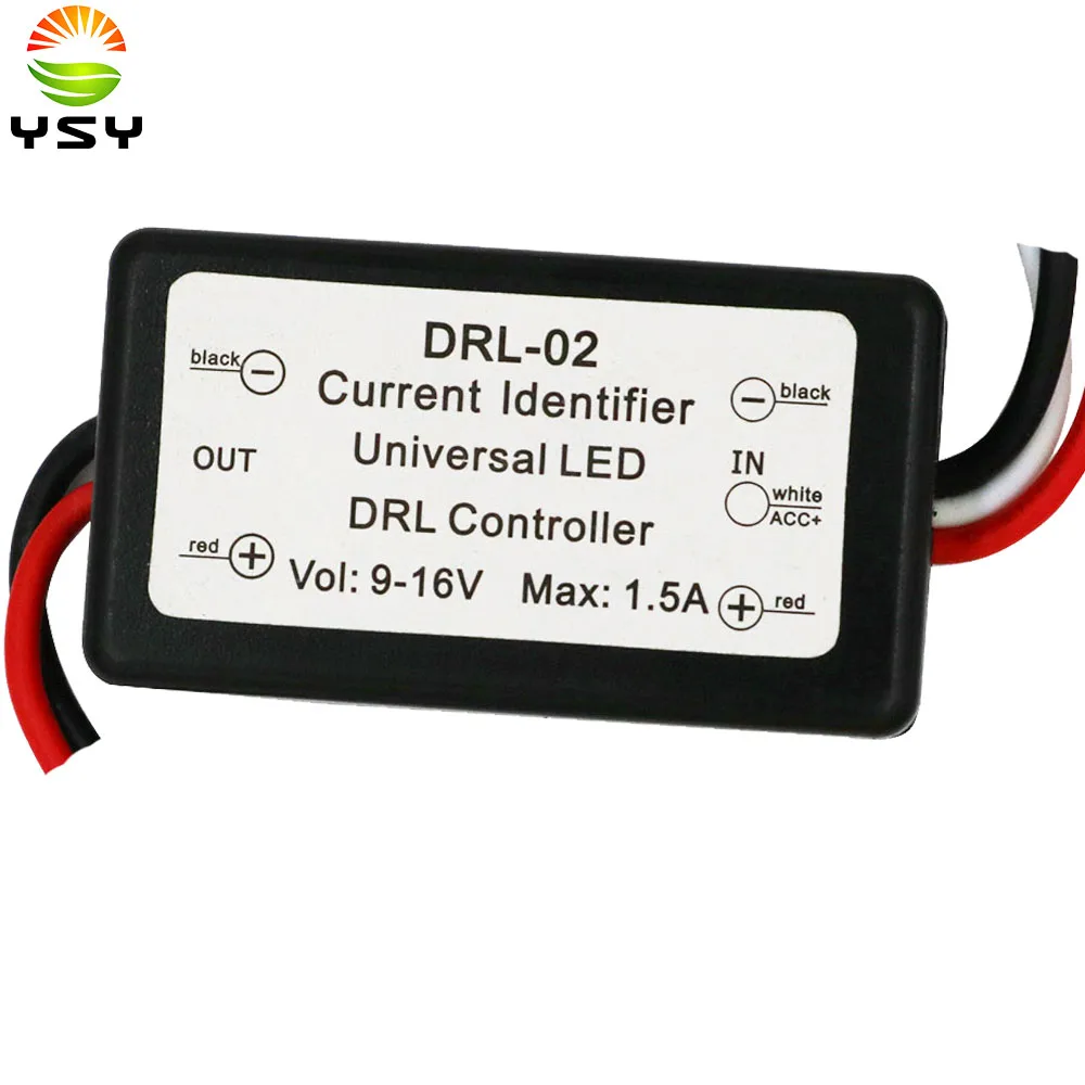 YSY LED DRL Controller Current Identifier Auto Car LED Daytime Running Lights Controller Fog Light Relay Harness Dimmer On/Off