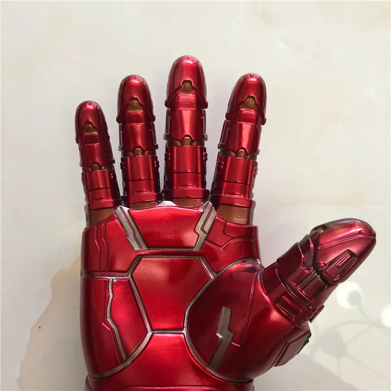 LED Light Stone Cosplay luvas, Tony Stark super-herói adereços, PVC, 1:1