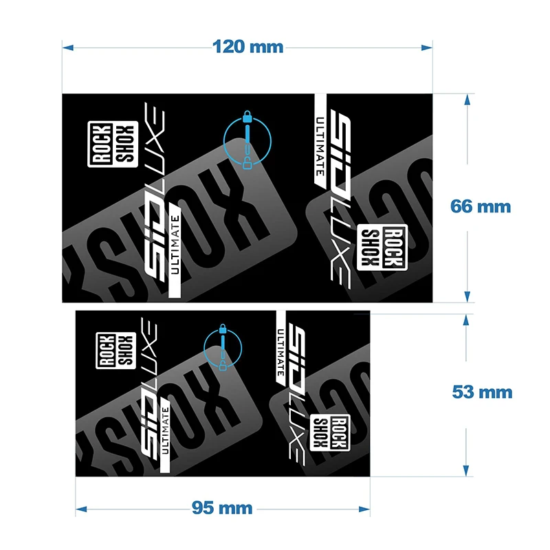 2021 rockshox SIDLUXE ULTIMATE rear shock stickers shock decals bicycle decals bicycle accessories