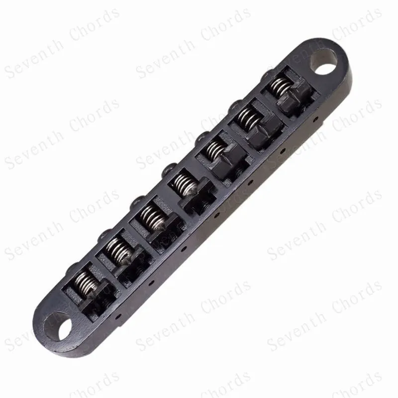 EIN Set 7 Saiten Brücke Und Saitenhalter Für E-gitarre Chrom Und Schwarz Für Wählen Musical Instrument Zubehör Teile – Detail 14