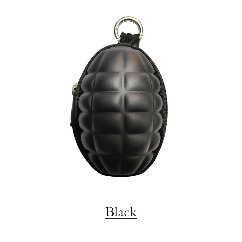 Tactical Grenade Shaped Style Key Wallets PU Leather Hand Zipper Car Coin Purse Knife Pouch Bag Keychain Holder Case Camouflage