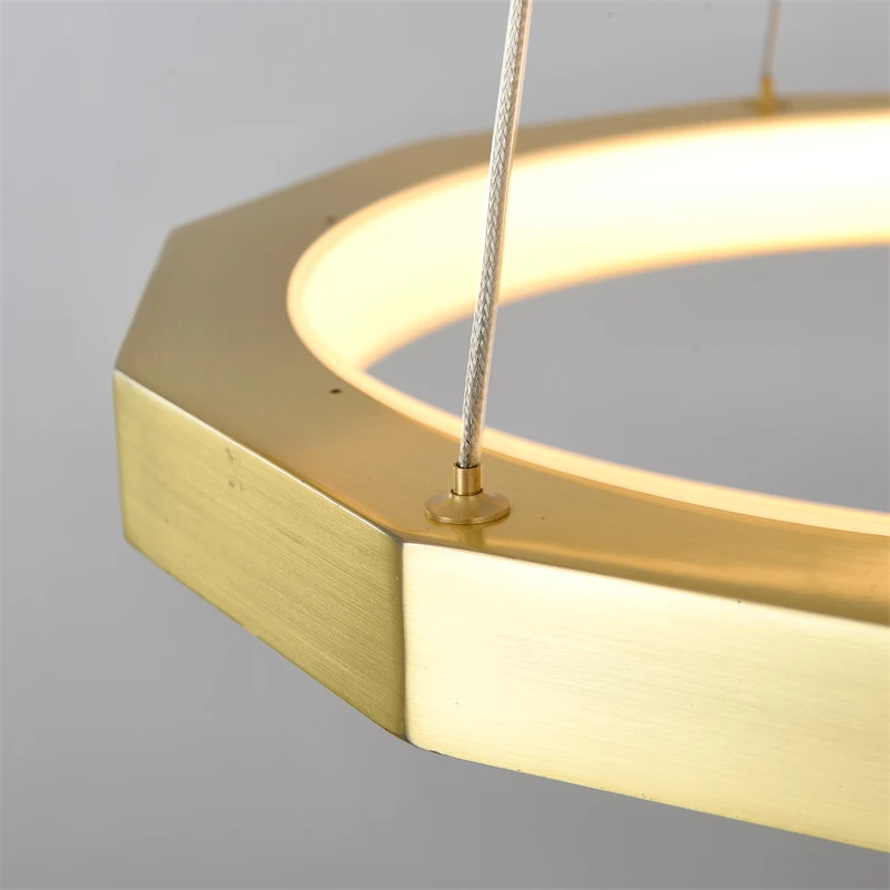 Nordic Neuheit Anhänger Lichter LED Wohnung Wohnzimmer Restaurant Minimalistischen Net Rot DIV Hardware Acryl Gold Runde Form