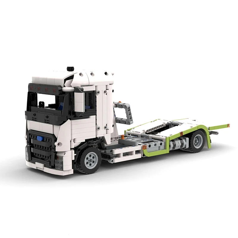 NEW Transporter Truck Lengthened Trailer MOC Building Block Technology Bricks Assemble Toys Children\'s Gift Car Loading Model