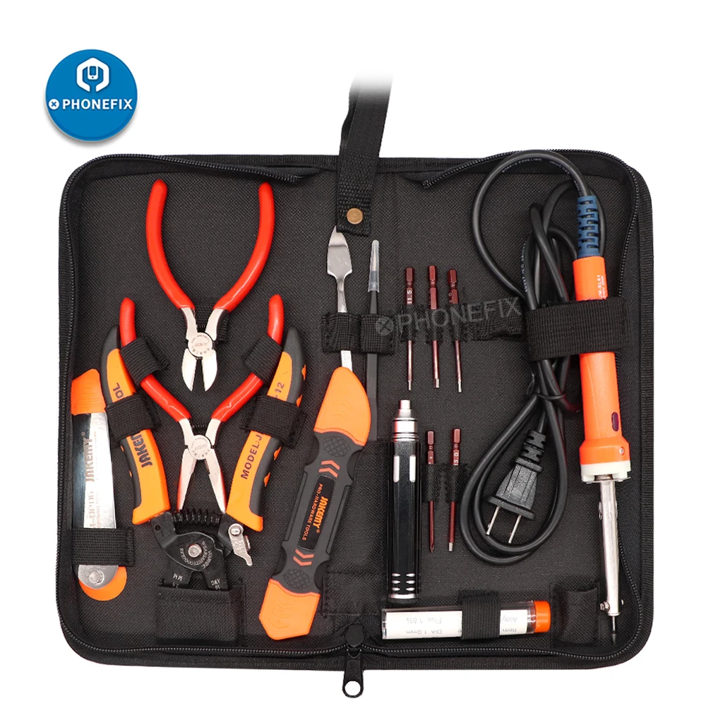 Kit d'outils de réparation de drones RC 15 en 1, soudage électrique pour quadcoptes, Drone, hélicoptère, avion, UAV, sac d'outils de réparation, JM-P14