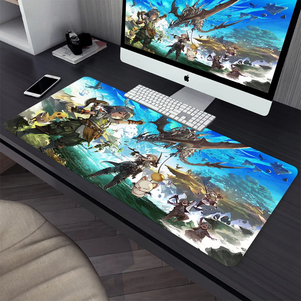 Final Fantasy XIV Online Large Gaming Mouse Pad Computer Mousepad PC Gamer Laptop Mouse Mat XXL Mausepad Keyboard Mat Desk Pad