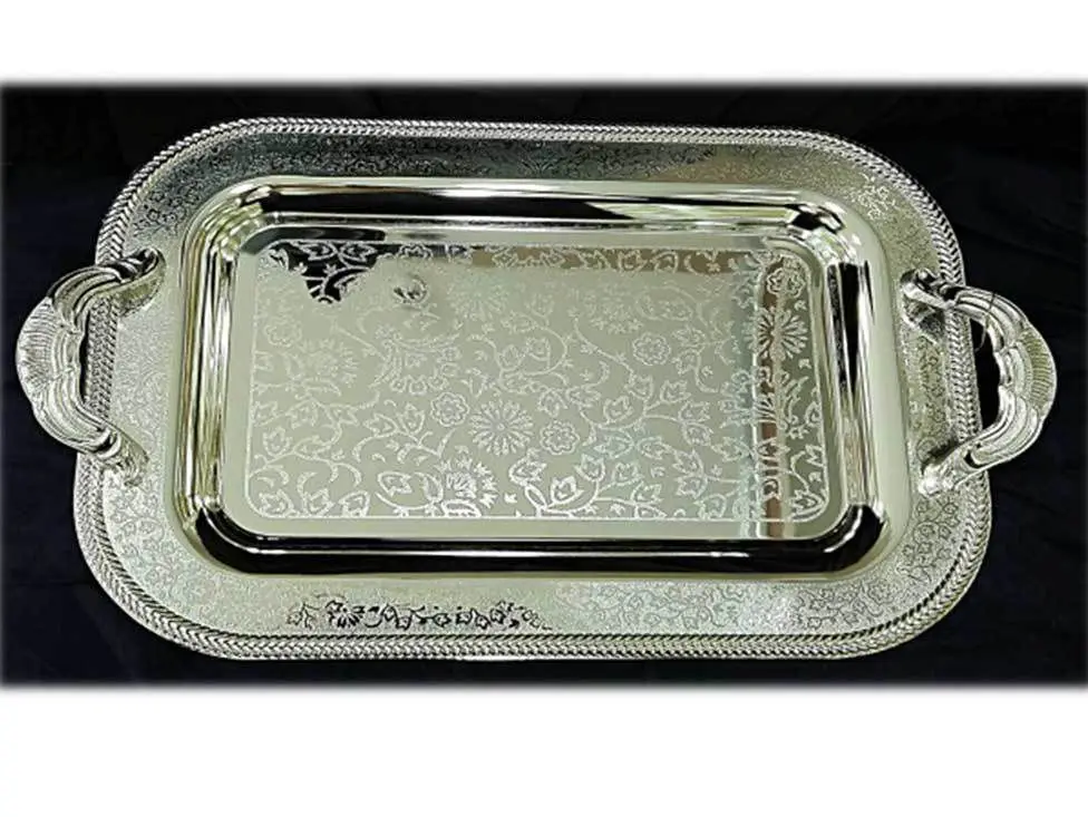 DOLBOVI Big size tray Silver 50X35 cm tray поднос plateau de service