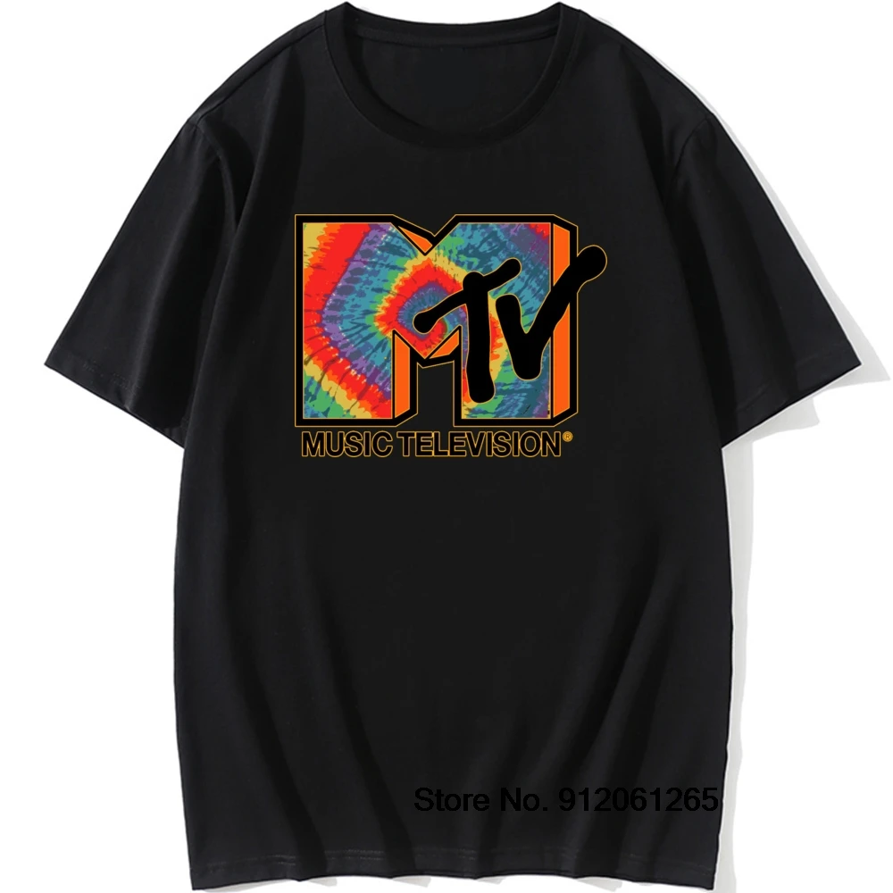 MTV Music Television Retro T Shirt Mens Throwback Rock Hip Hop TV Show T-Shirts Funny 100% Cotton Fashion Tops Tees Cool Gift