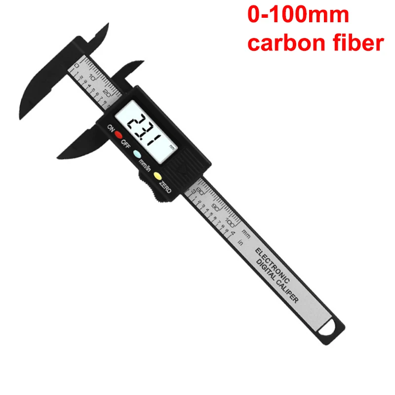 0-100mm 4inch stainless steel digital vernier caliper pocket plastic caliper mini gem caliper micometer thickness measure tool