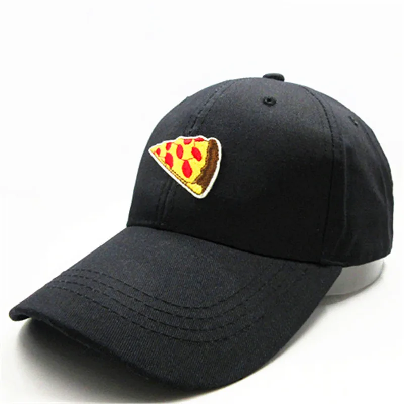 2024 Personality Pizza Embroidery Cotton Baseball Cap Hip-hop Adjustable Snapback Hats for Men and Women 118