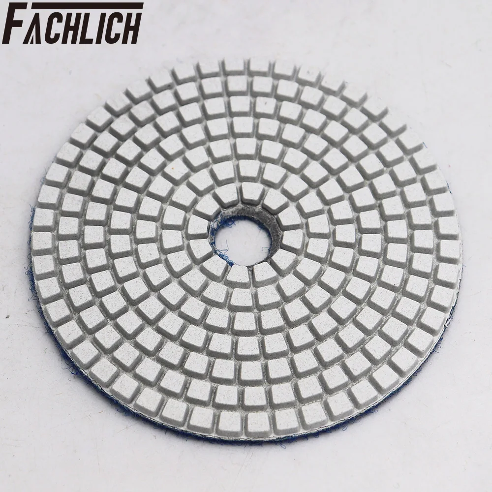 FACHLICH 8units/set Grit 200 Wet Diamond Resin Bond Sanding Disc Flexible Polishing Pads For Stone Marble Dia 100mm/4"