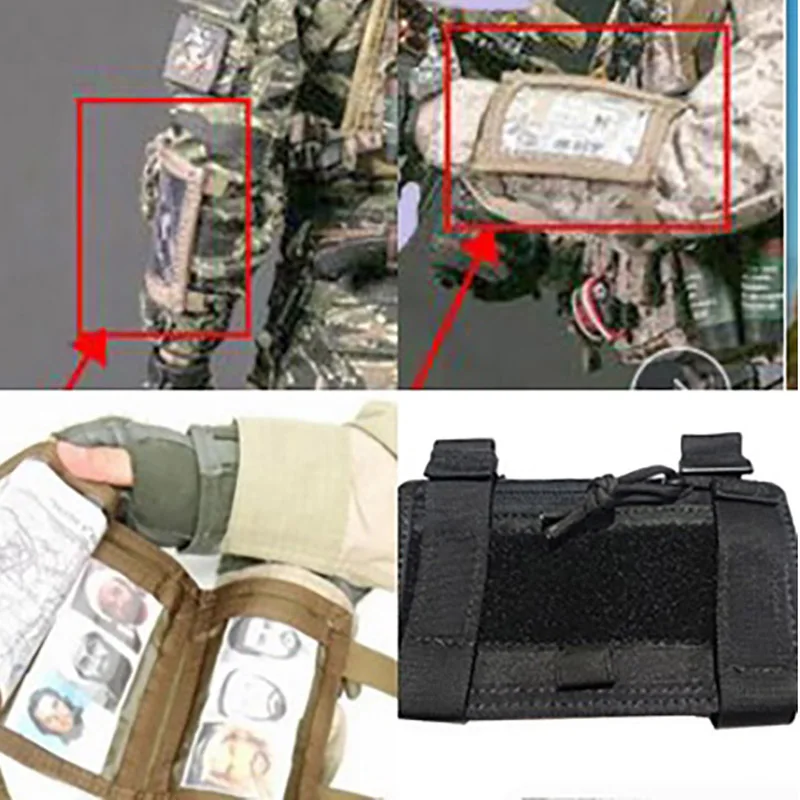 Outdoor Tactical Arm Sleeve Map Pouch Case Documets Pocket Wrist Bag Zipper Storage Bag TC0176